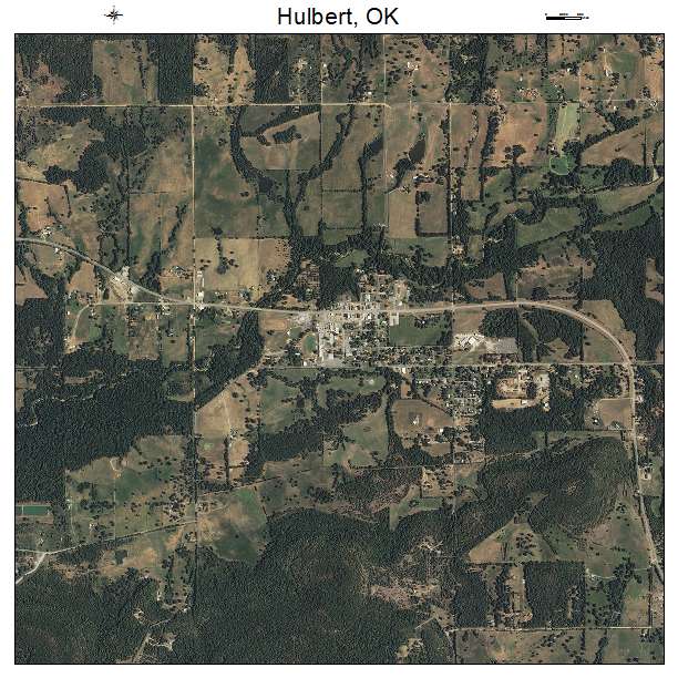 Hulbert, OK air photo map