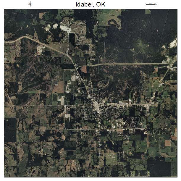 Idabel, OK air photo map