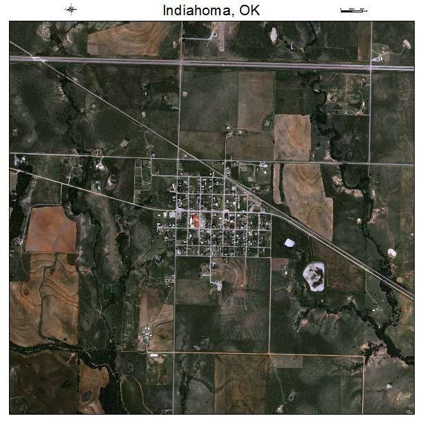 Indiahoma, OK air photo map