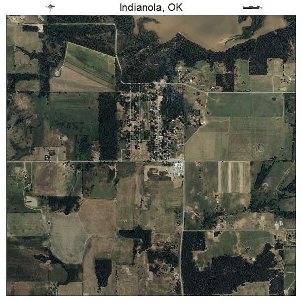 Indianola, OK air photo map
