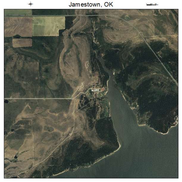 Jamestown, OK air photo map