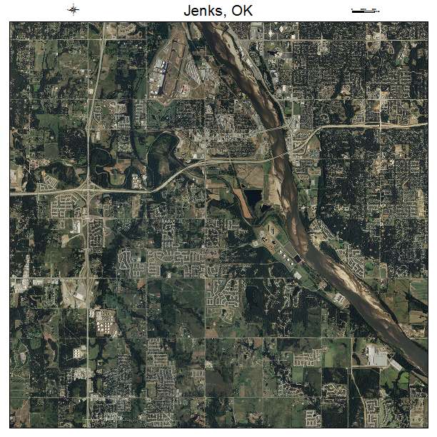 Jenks, OK air photo map