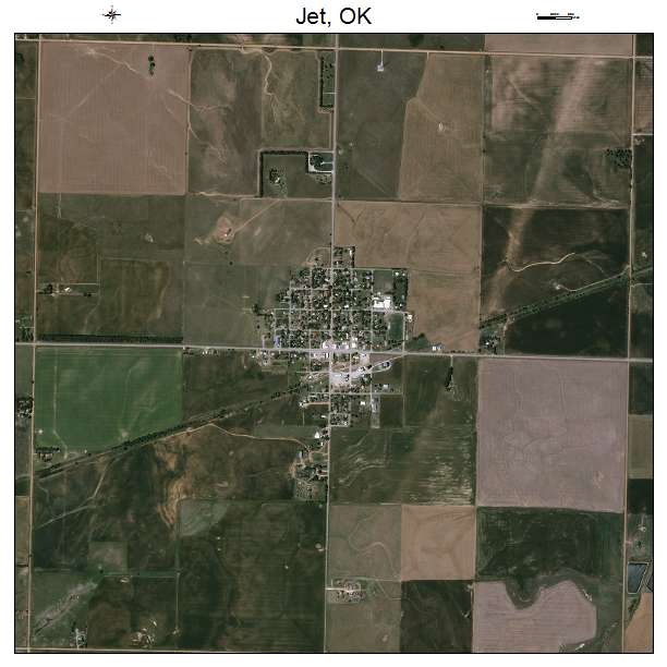 Jet, OK air photo map