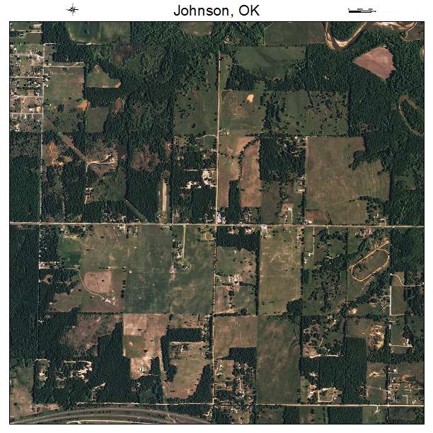 Johnson, OK air photo map