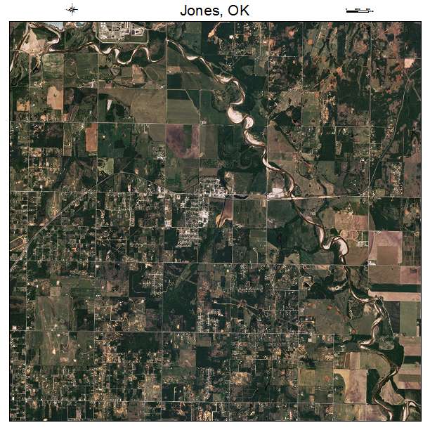 Jones, OK air photo map