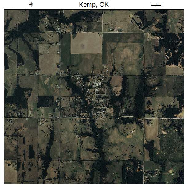 Kemp, OK air photo map