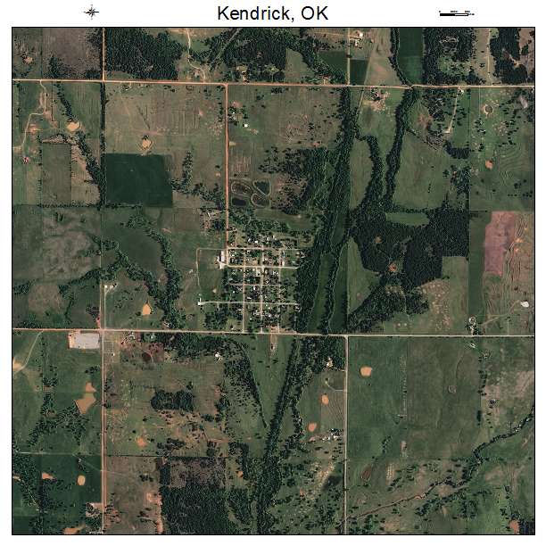 Kendrick, OK air photo map