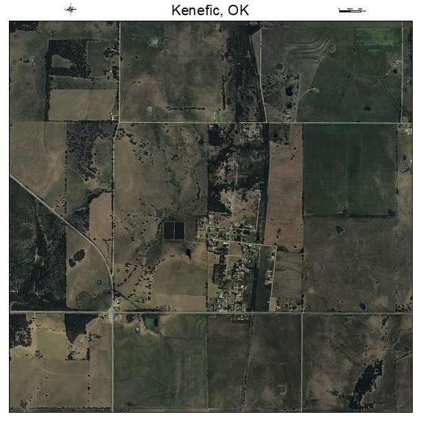 Kenefic, OK air photo map