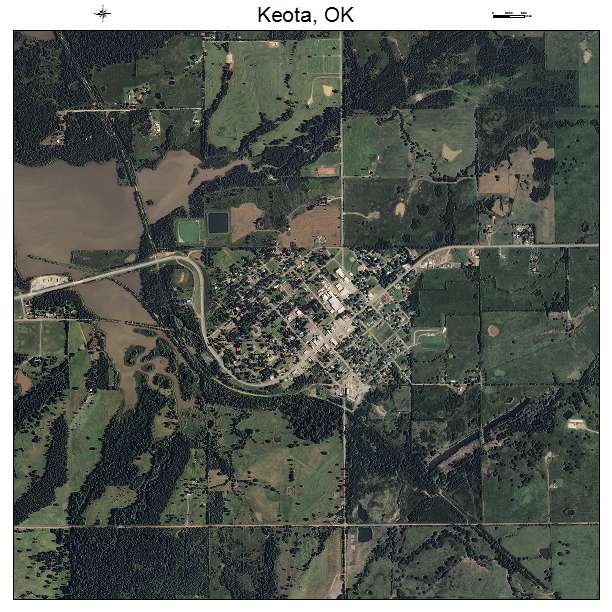 Keota, OK air photo map
