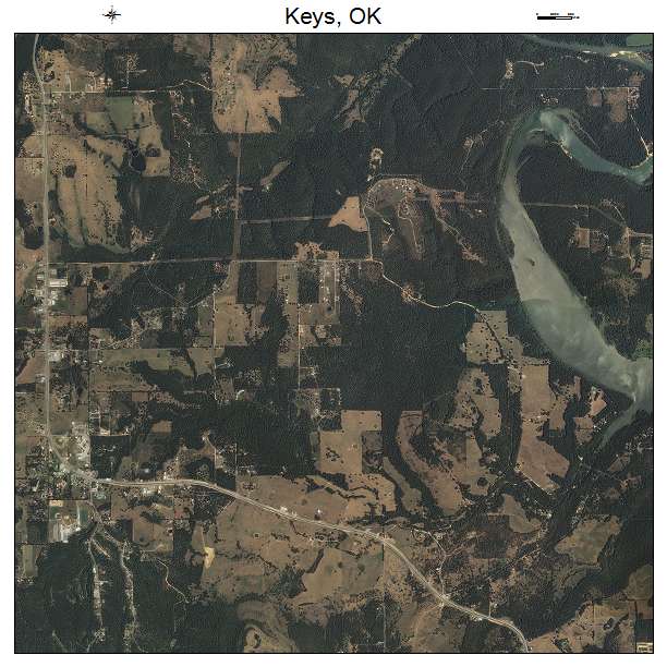 Keys, OK air photo map