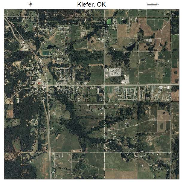 Kiefer, OK air photo map