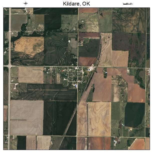 Kildare, OK air photo map