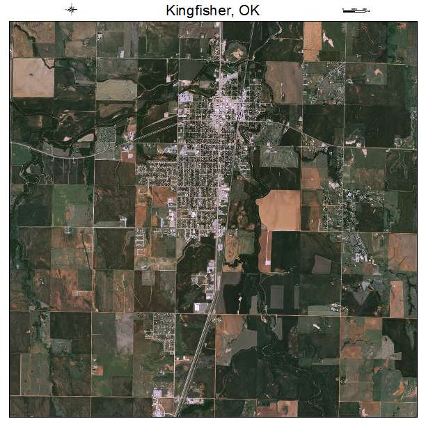 Kingfisher, OK air photo map