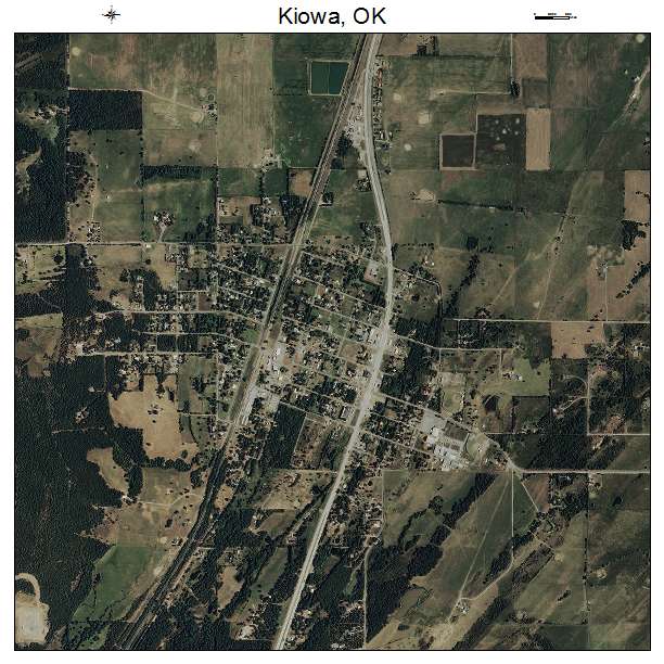 Kiowa, OK air photo map