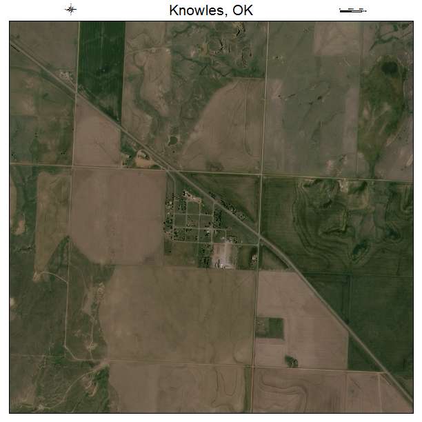 Knowles, OK air photo map