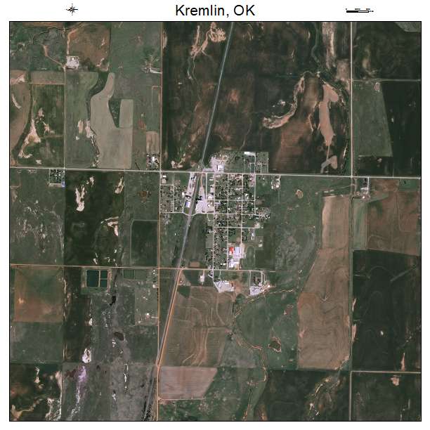 Kremlin, OK air photo map