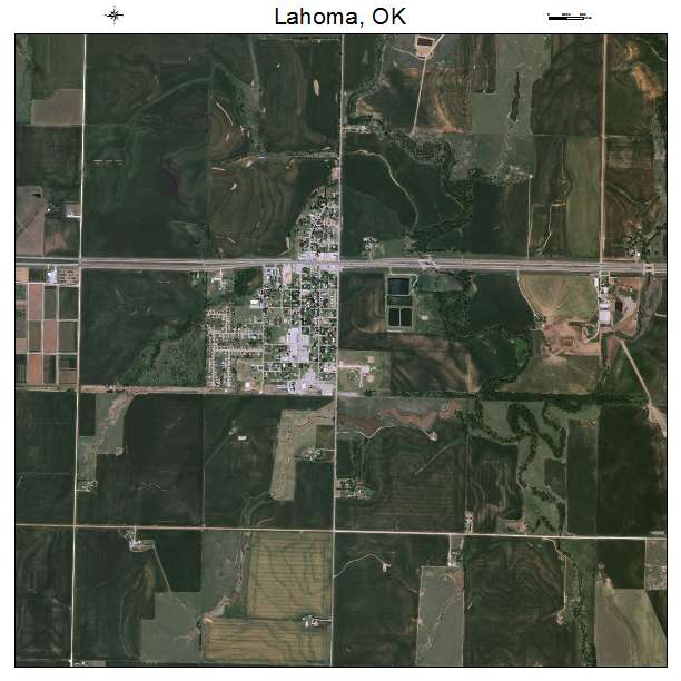 Lahoma, OK air photo map