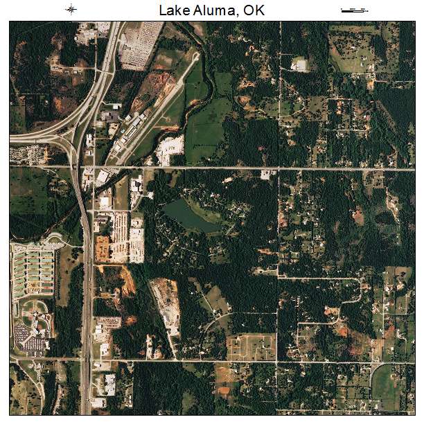 Lake Aluma, OK air photo map