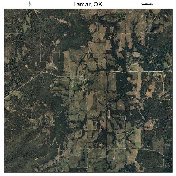 Lamar, OK air photo map