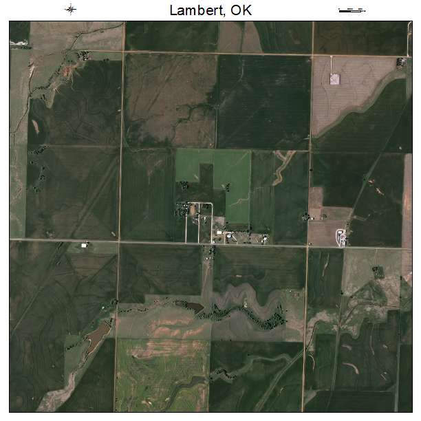 Lambert, OK air photo map