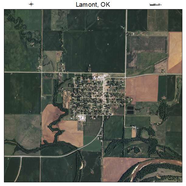 Lamont, OK air photo map
