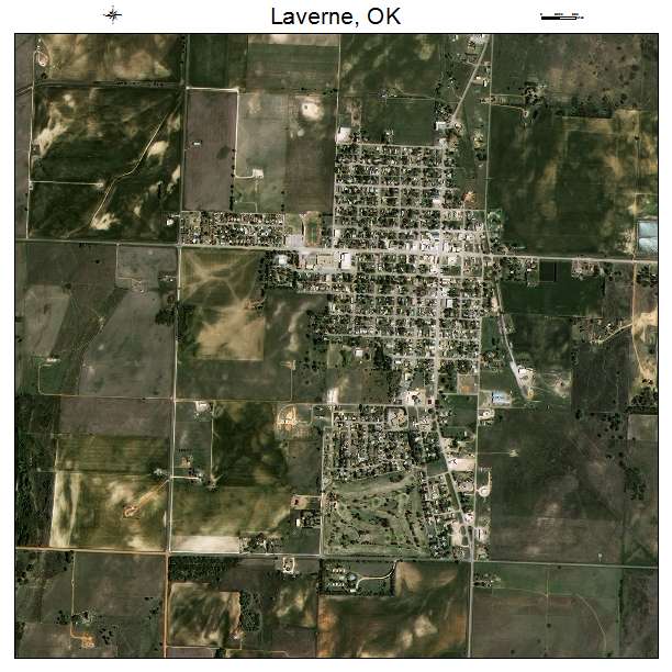 Laverne, OK air photo map