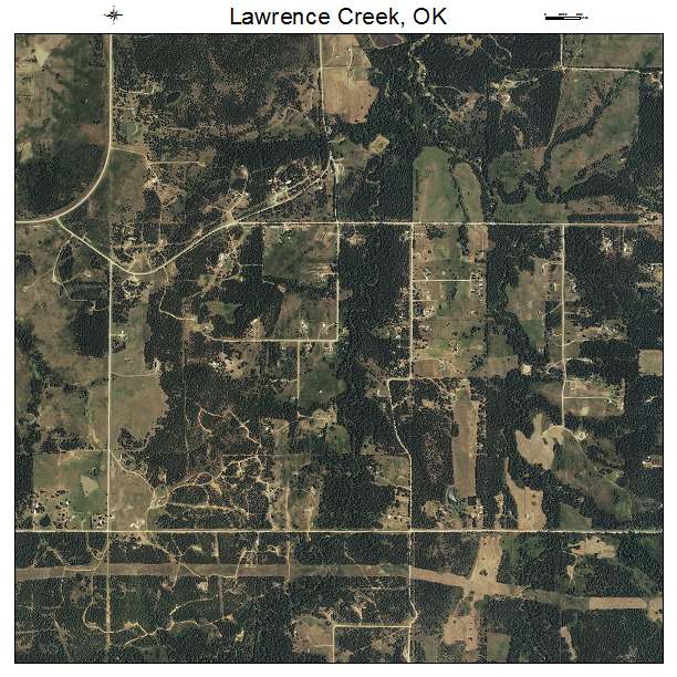 Lawrence Creek, OK air photo map
