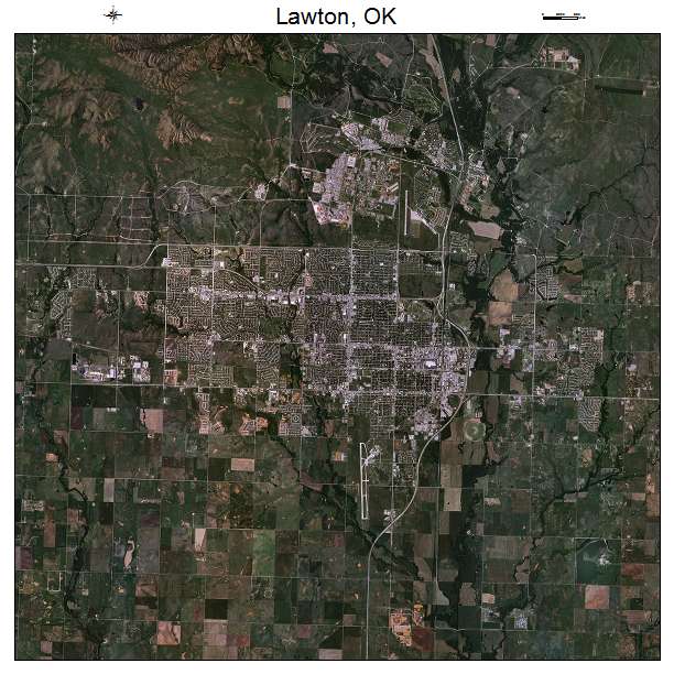 Lawton, OK air photo map
