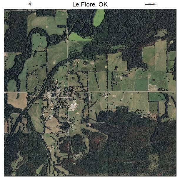 Le Flore, OK air photo map