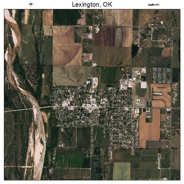 Lexington, OK air photo map