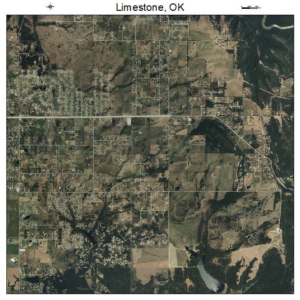 Limestone, OK air photo map