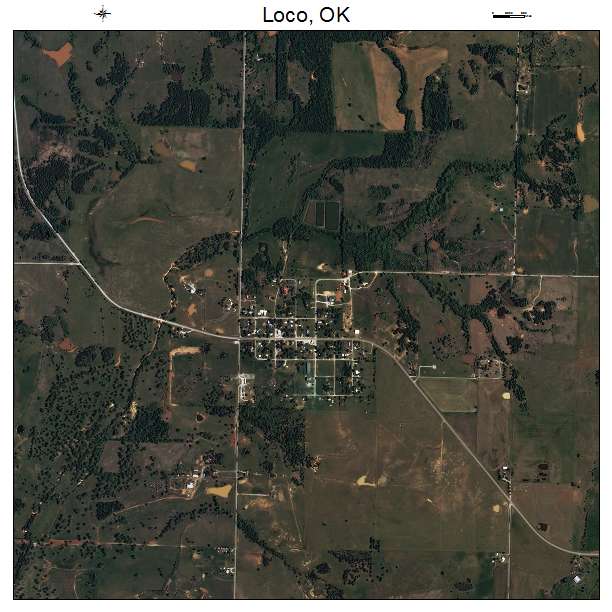 Loco, OK air photo map