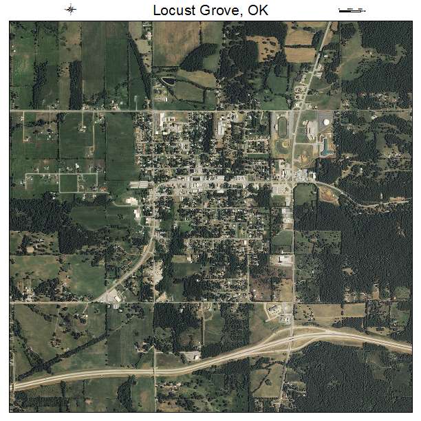 Locust Grove, OK air photo map