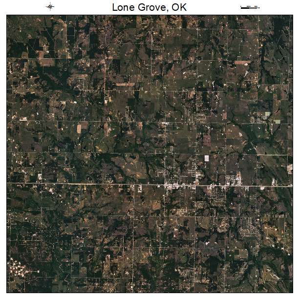 Lone Grove, OK air photo map