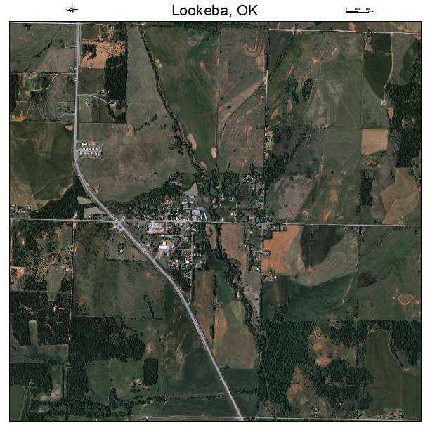 Lookeba, OK air photo map