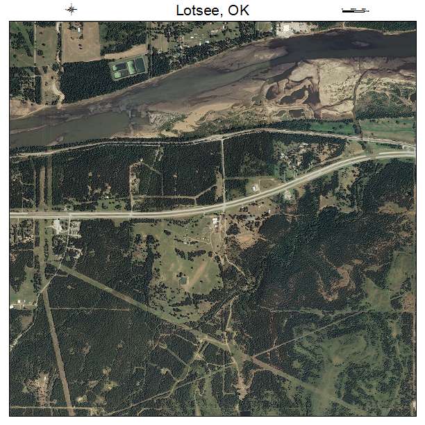 Lotsee, OK air photo map