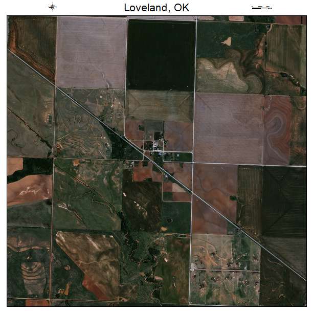 Loveland, OK air photo map