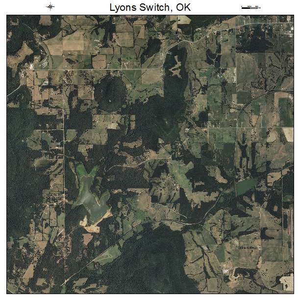 Lyons Switch, OK air photo map