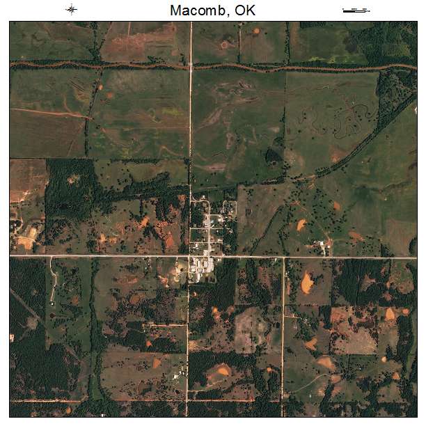Macomb, OK air photo map