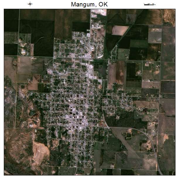 Mangum, OK air photo map