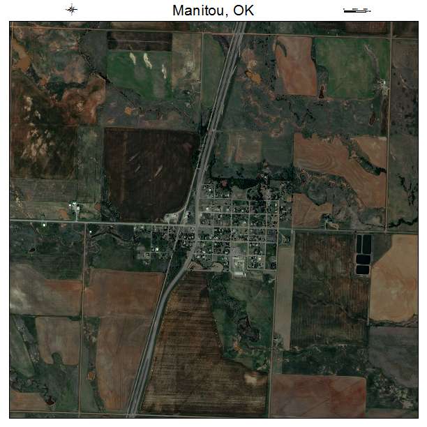 Manitou, OK air photo map