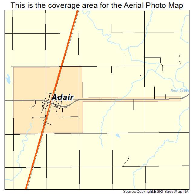 Adair, OK location map 