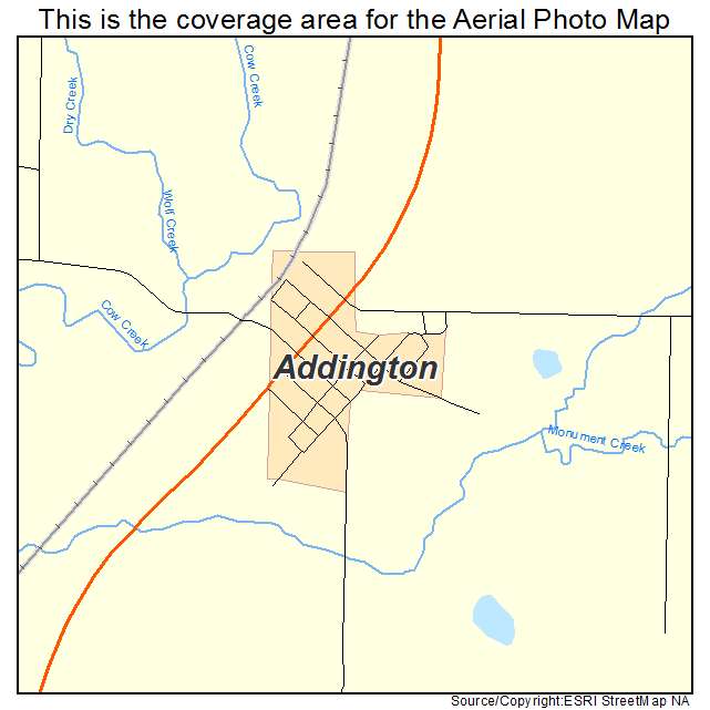 Addington, OK location map 