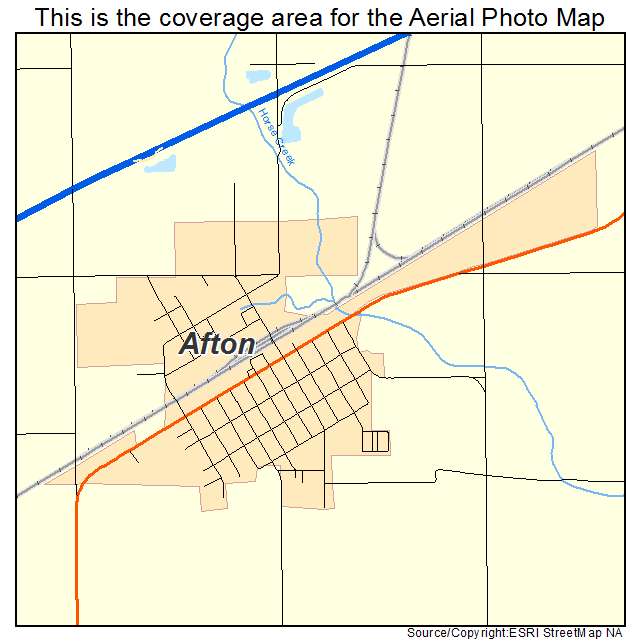 Afton, OK location map 