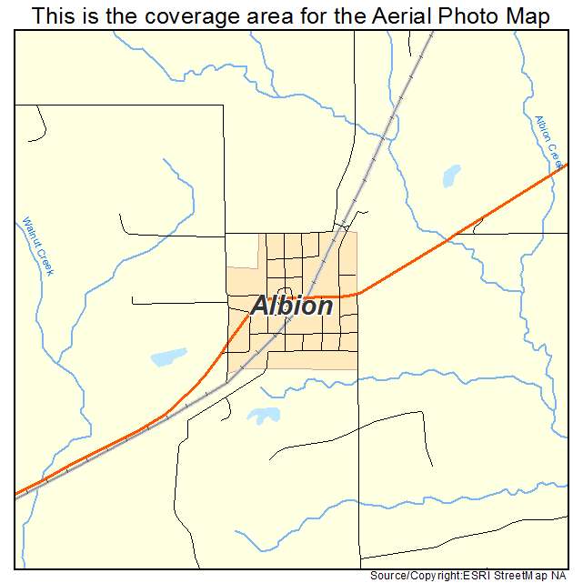 Albion, OK location map 