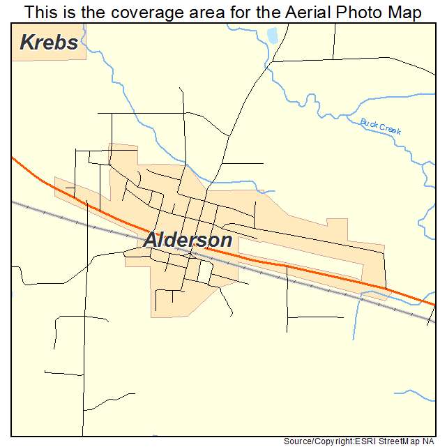 Alderson, OK location map 