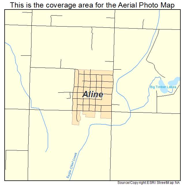 Aline, OK location map 