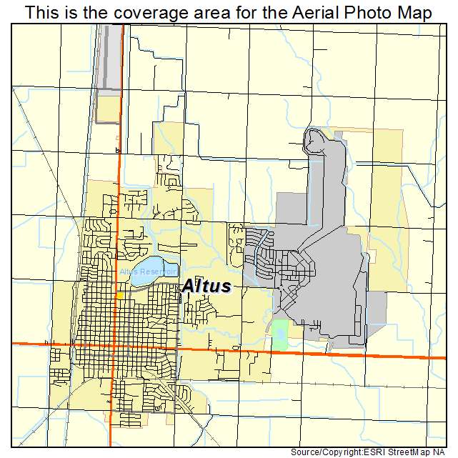 Altus, OK location map 