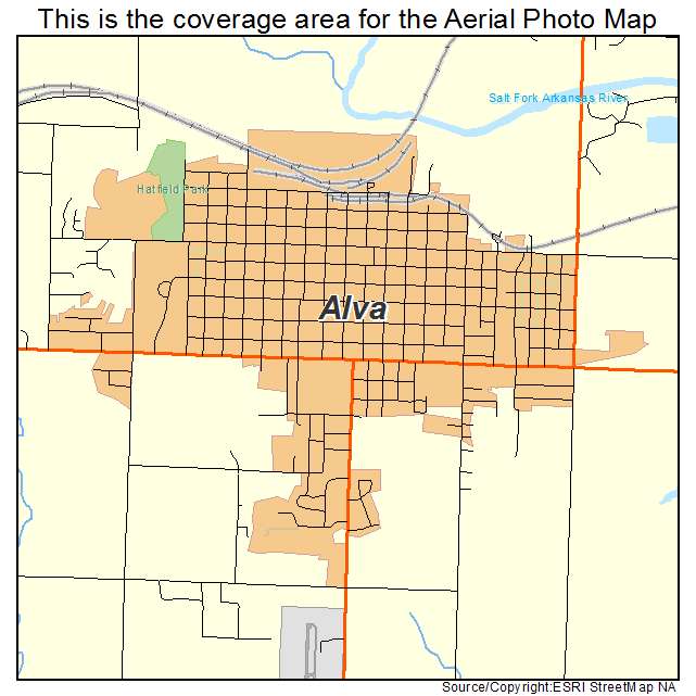 Alva, OK location map 