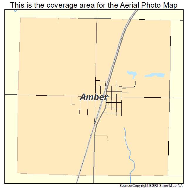 Amber, OK location map 